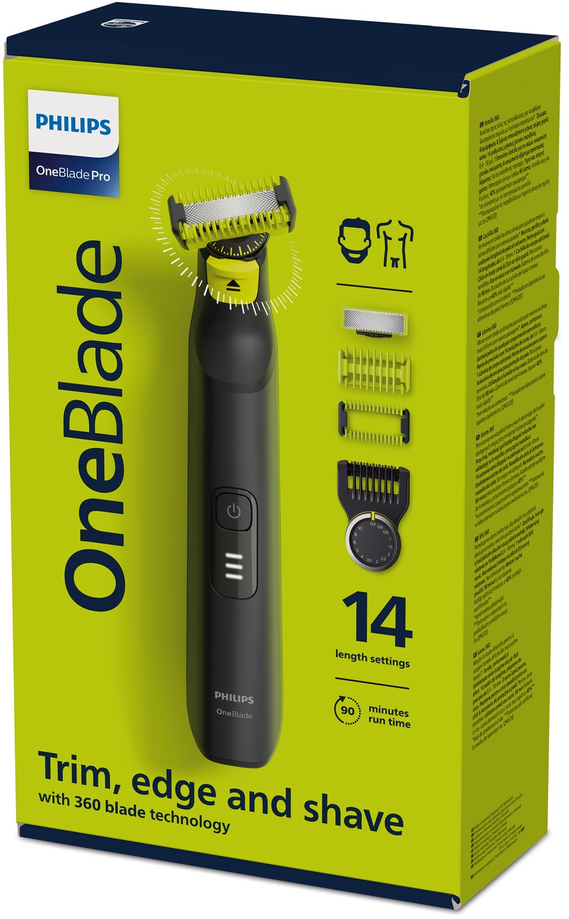 Бритва для бороды Philips OneBlade Pro QP6541/15, li-ion, черный