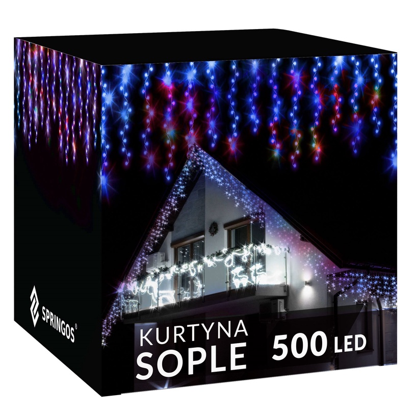 Гирлянда лампочек Springos CL0503, 20 м, многоцветный, 500 LED