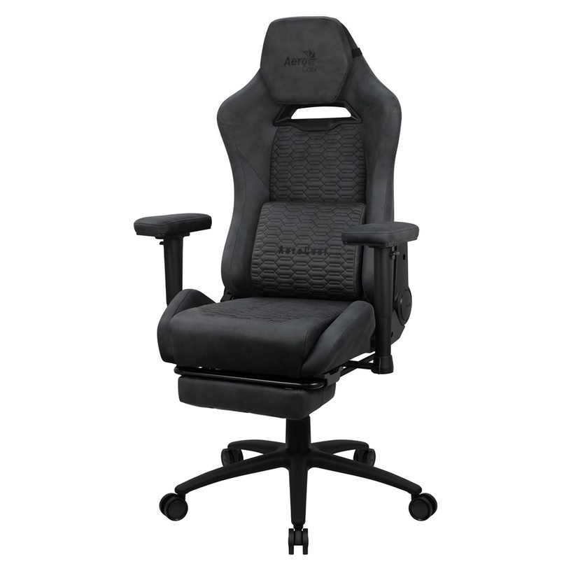 Spēļu krēsls AeroCool ROYAL AeroSuede, tumši pelēks