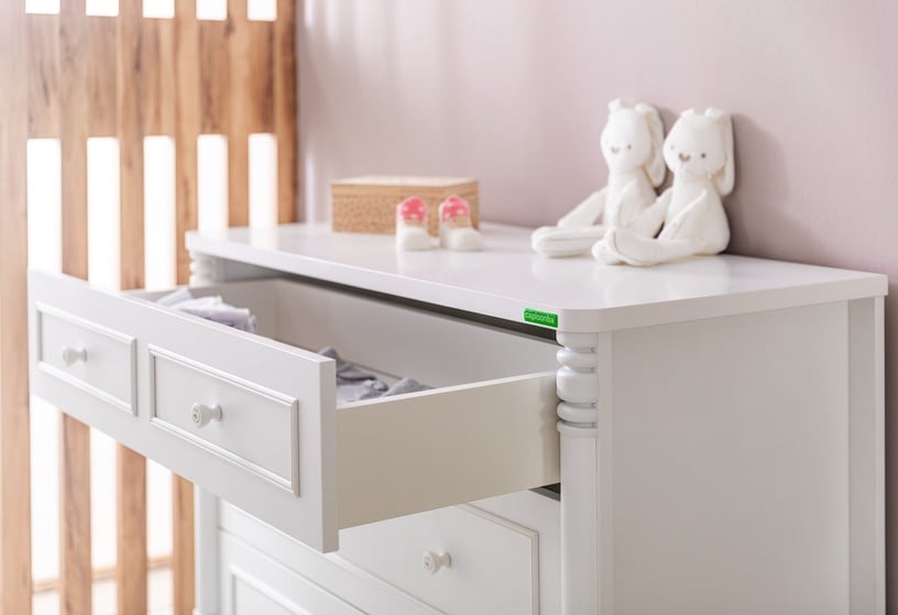 Комод Kalune Design Nil 1926, белый, 96 см x 34 см x 79 см