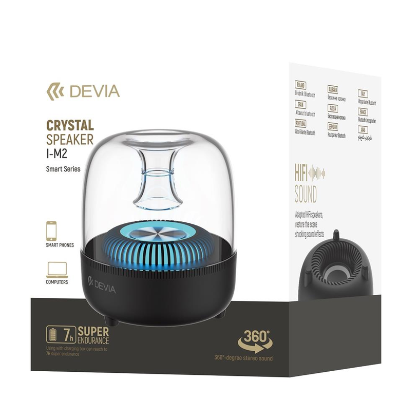 Juhtmevaba kõlar Devia Crystal I-M2, must, 5 W