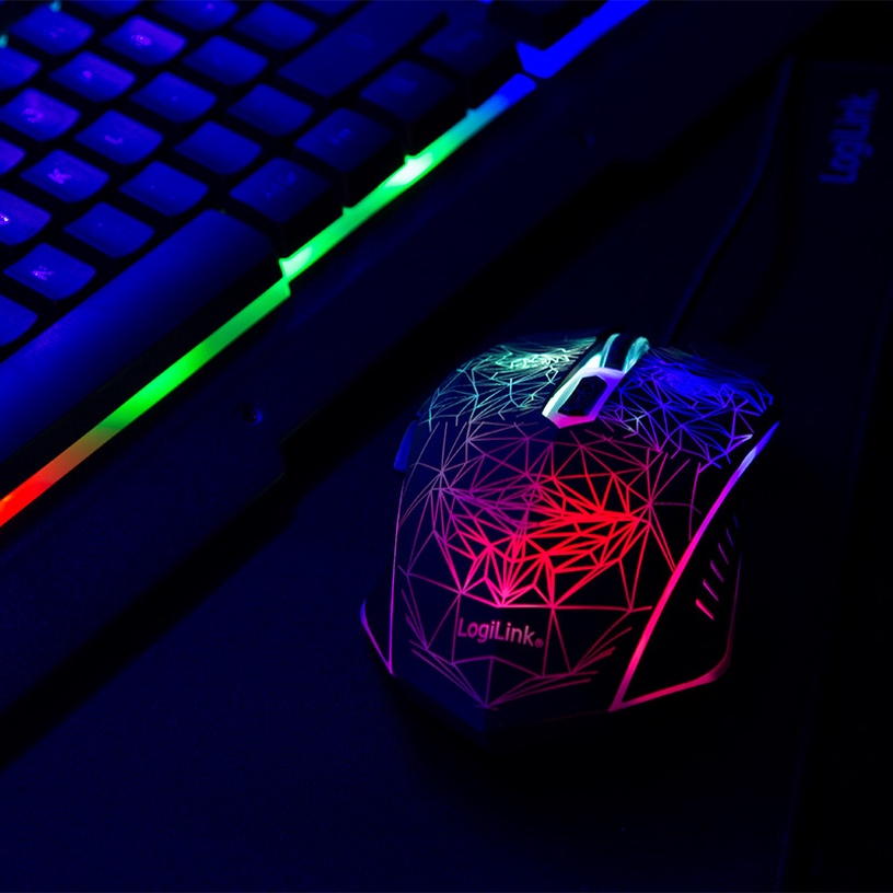 Клавиатура Logilink Gaming-Set ID0185, DE, черный/многоцветный