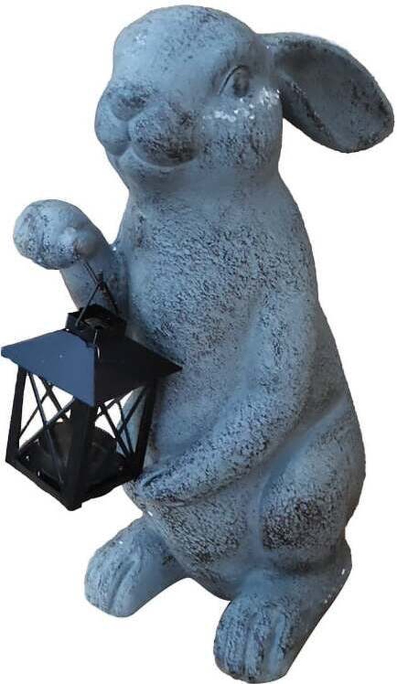 Helendav dekoratsioon "Jänku" Besk Rabbit With A Lantern, must/hall
