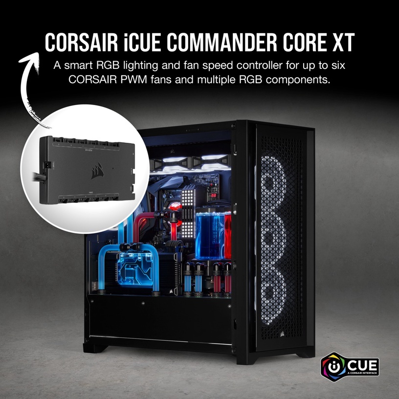 Kontrolieris Corsair iCUE Commander CORE XT CL-9011112-WW, melna