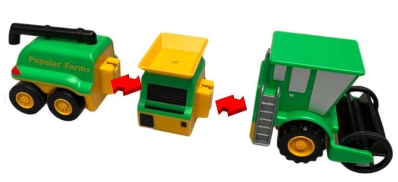 Transporta rotaļlietu komplekts Malik Magnetic MalBlo 0321, dzeltena/zaļa