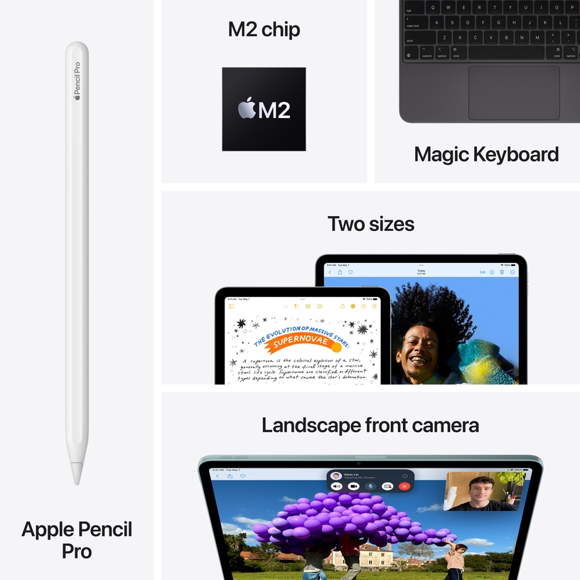 Tahvelarvuti Apple iPad Air M2 Wi-Fi + Cellular, 13", 8GB/256GB, 5G, beež
