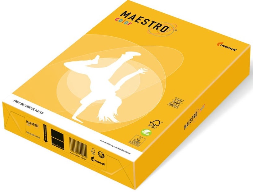 Krāsains papīrs Mondi Maestro Color, A3, 80 g/m², dzeltena, 42 cm x 29.7 cm