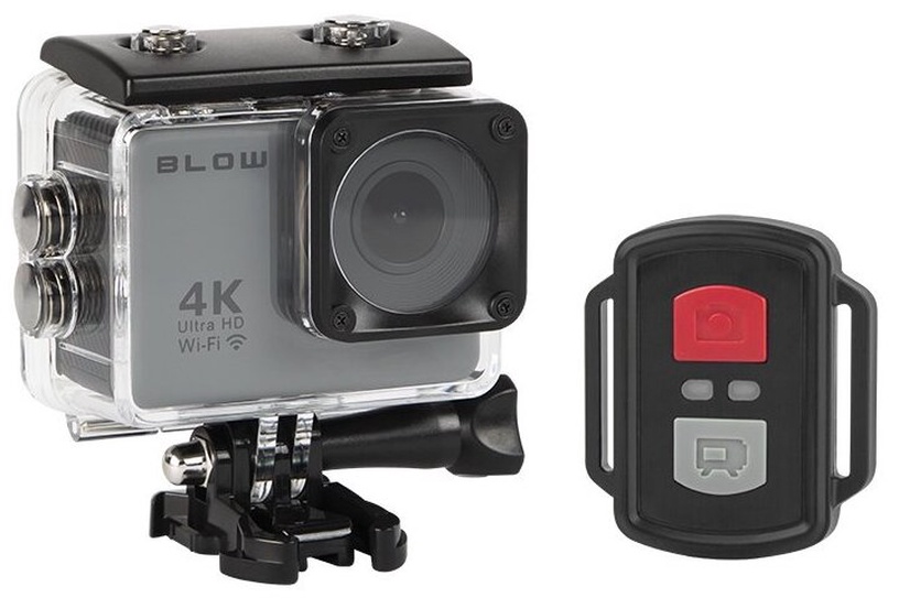 Экшн камера Blow Pro4U 4K WiFi, серебристый/черный