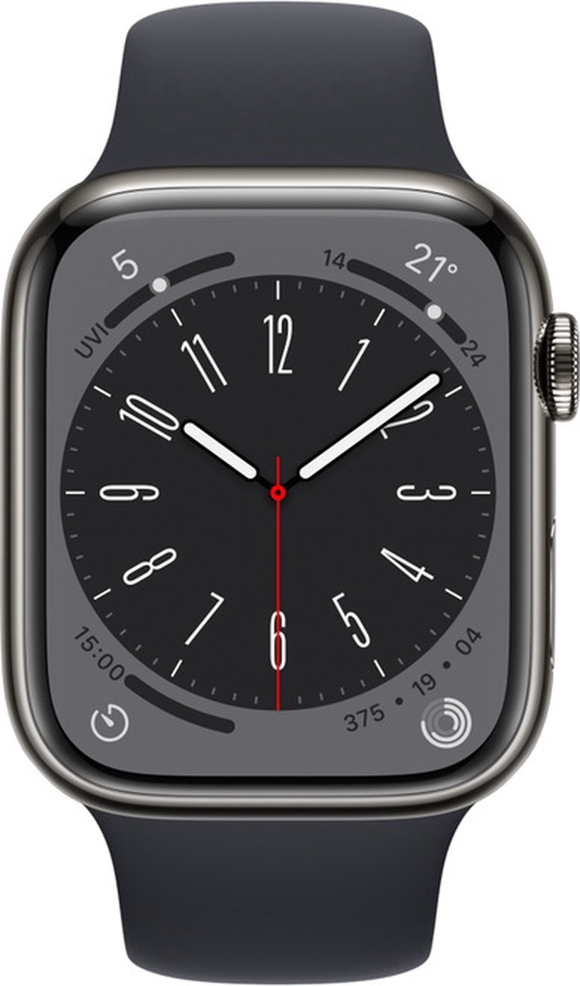 Nutikell Apple Watch Series 8 GPS + Cellular 45mm Stainless Steel LT, grafiit