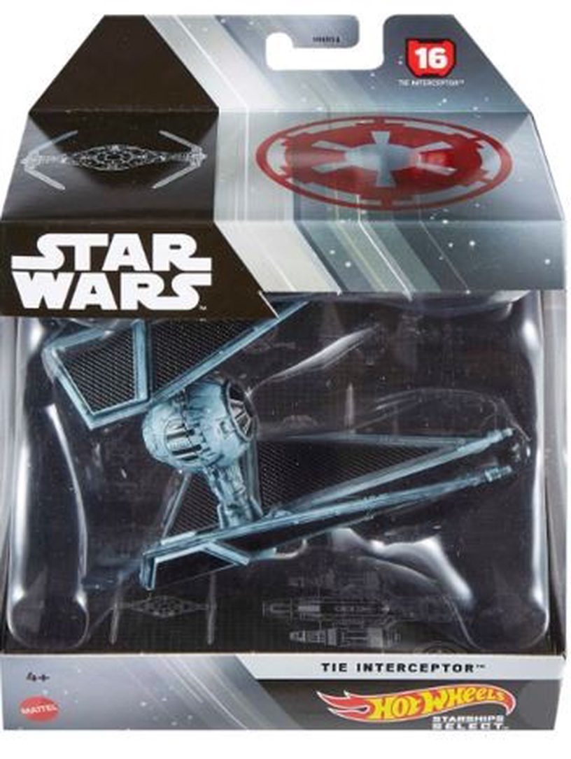 Космический корабль Mattel Star Wars Tie Interceptor, синий/черный