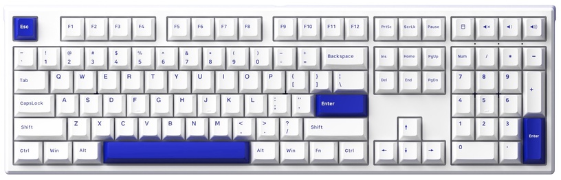 Клавиатура Akko MG108B V3 Pro Cream Blue, Английский (US), синий/белый, беспроводная