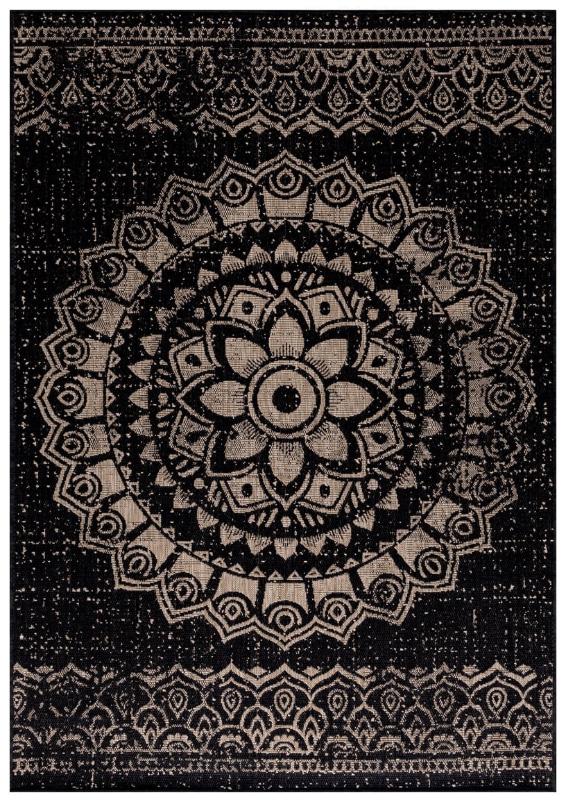 Vaip väliterrassidele Sunny Vintage 4417, must, 150 cm x 80 cm