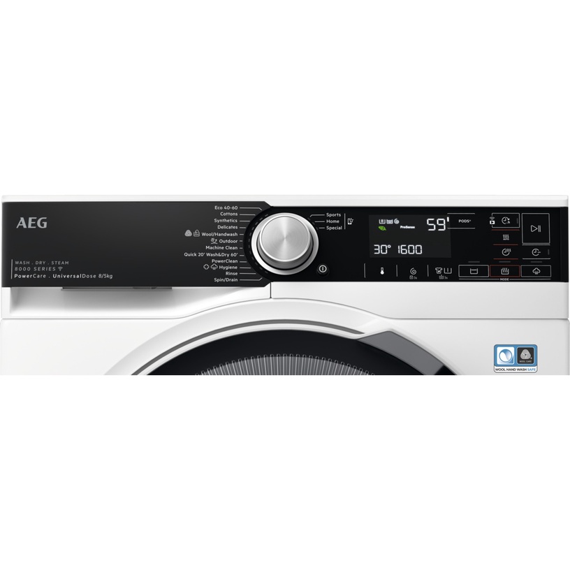 Veļas mašīna - žāvētājs AEG 8000 serija „PowerCare“ „UniversalDose“ EcoLine LWR85865O