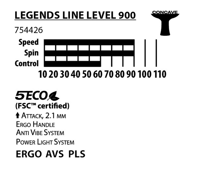 Galda tenisa rakete Donic Schildkrot Legends Line Level 900 754426