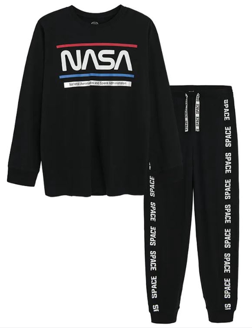 Пижамы, классическая, для мальчиков Cool Club NASA LUB2720648-00, черный, 140 см