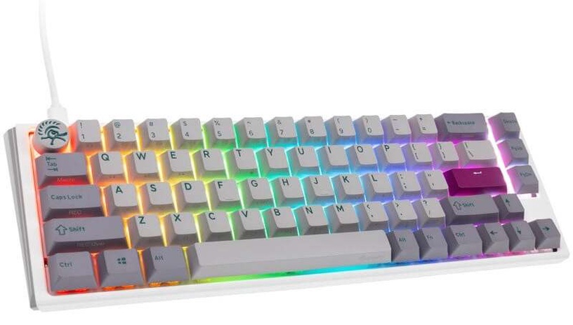 Klaviatūra Ducky One 3 SF One 3 SF Cherry MX Red, Angļu (US), balta/pelēka/gaiši pelēka
