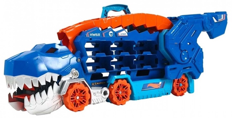 Rotaļlietu smagā tehnika Mattel Hot Wheels City Ultimate T-Rex Transporter HNG50, zila