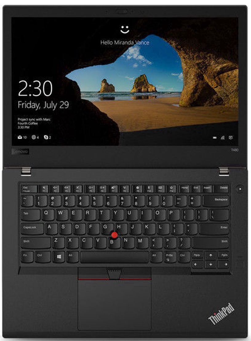 Sülearvuti Lenovo ThinkPad T480, taastatud, ümberpakendatud, Intel® Core™ i5-8350U, 8 GB, 1 TB, 14 ", Intel HD, must, en