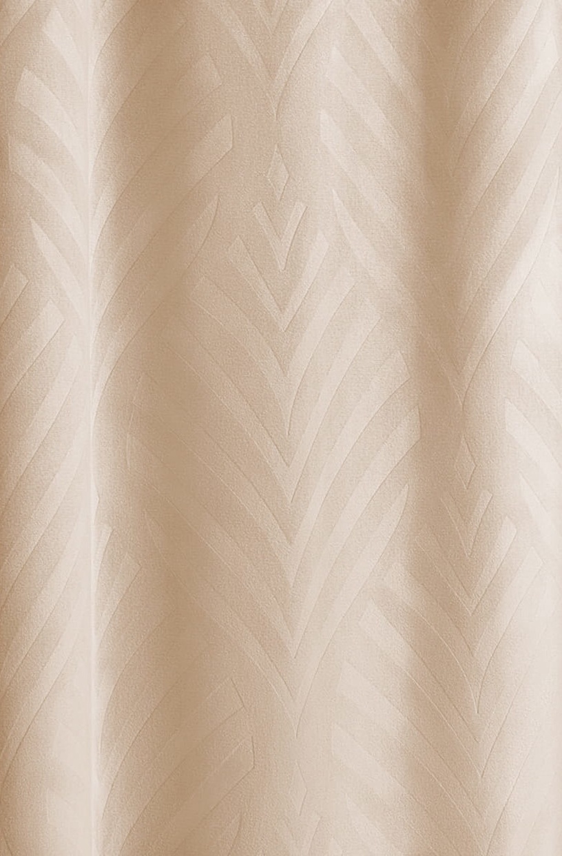 Nakts aizkari Room99 Leafly, krēmkrāsa, 140 cm x 260 cm