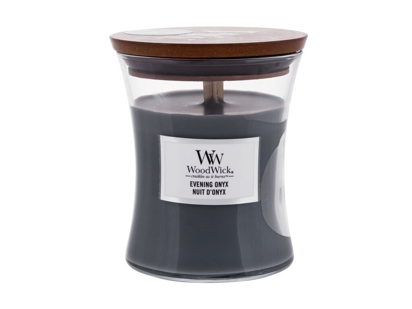 Svece, aromātiskā WoodWick Evening Onyx, 100 h, 275 g