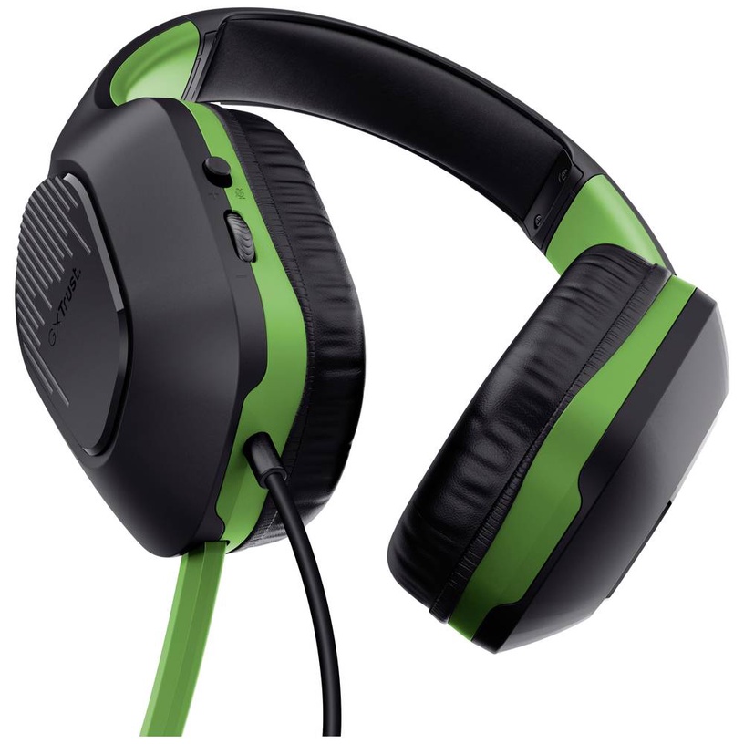 Проводные наушники Trust GTX 415 Zirox, черный/зеленый