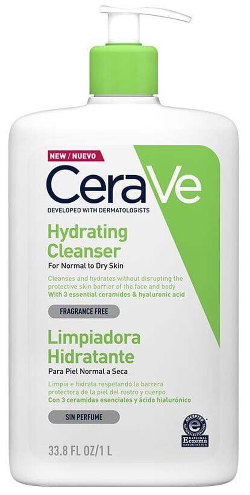 Sejas tīrīšanas līdzeklis Cerave Hydrating Cleanser For Normal To Dry Skin, 1000 ml