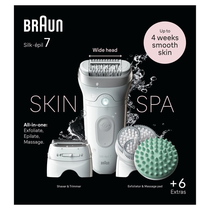 Эпилятор Braun Silk•épil 7 SkinSpa SE7-081, белый