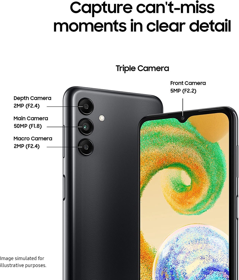 Мобильный телефон Samsung Galaxy A04s, 32 GB, черный