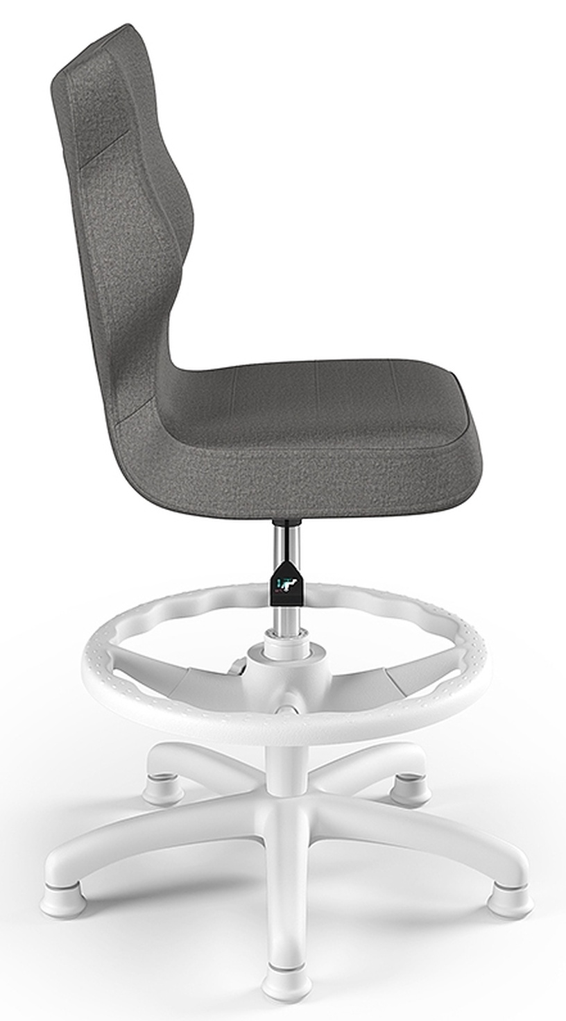 Детский стул с колесиками Petit MT33 Size 3 HC+F, белый/темно-серый, 55 см x 76.5 - 89.5 см