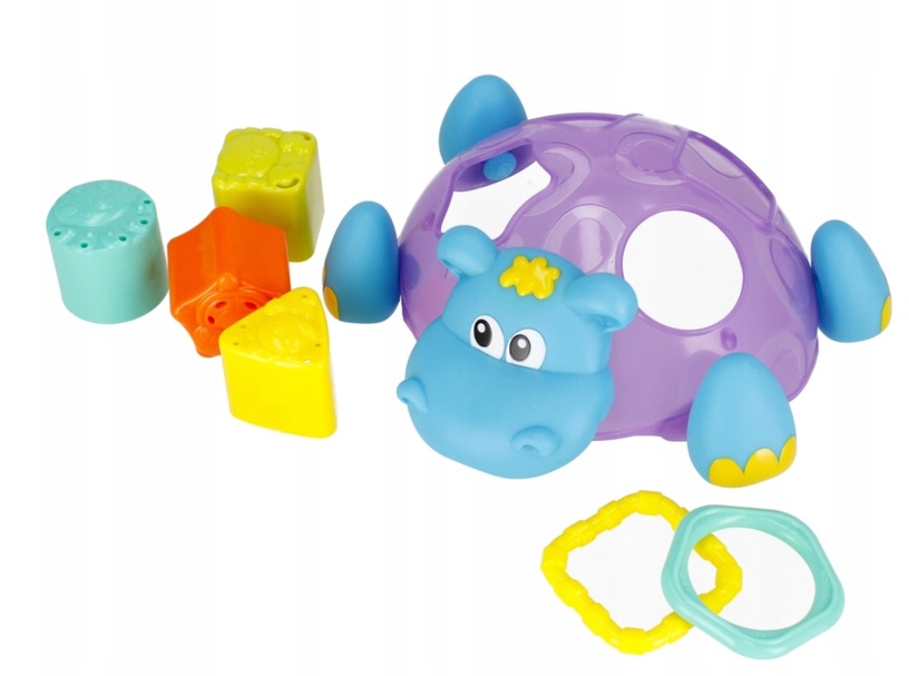 Vannitoa mänguasjade komplekt Playgro Hippo Sort & Stack, mitmevärviline
