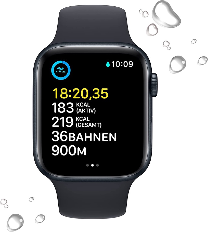 Nutikell Apple Watch SE GPS + Cellular (2nd Gen) 44mm Midnight Aluminium Case with Midnight Sport Band - Regular, must