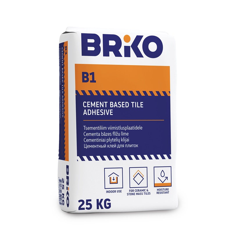 Клей для плитки Briko B1, 25 кг