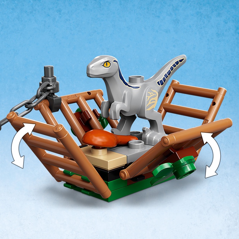 Konstruktor LEGO Jurassic World Blue ja Velociraptor Beta kinnipüüdmine 76946