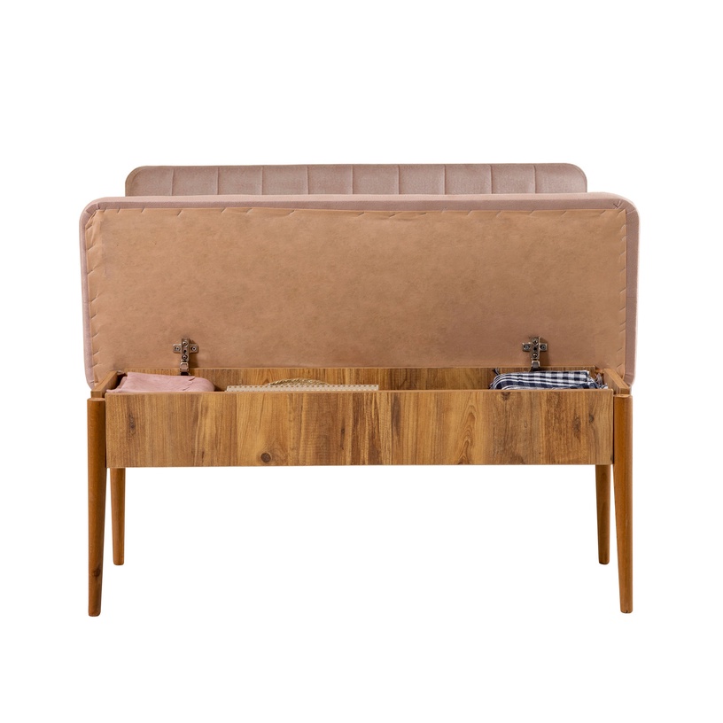 Ēdamistabas komplekts Kalune Design Vina, priedes/gaiši rozā