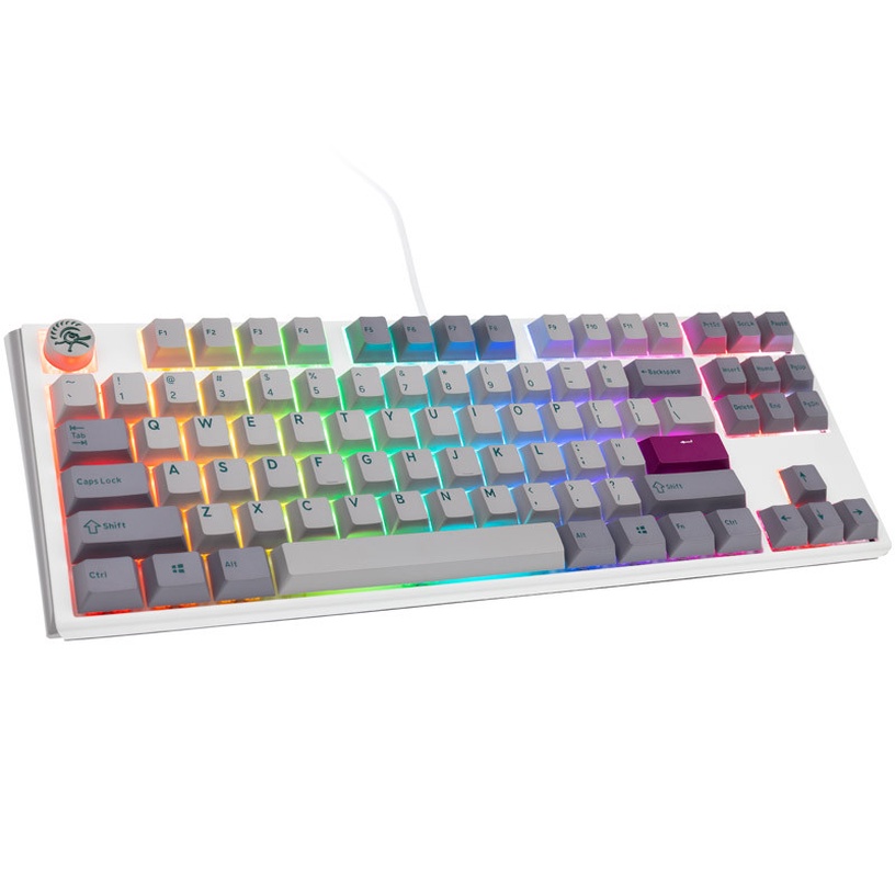 Клавиатура Ducky One 3 TKL One 3 TKL Cherry MX Red, EN, белый/серый/светло-серый