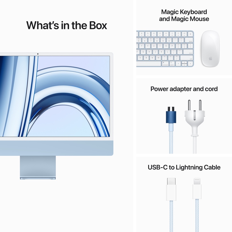 Стационарный компьютер Apple iMac 4.5K MQRR3ZE/A Apple M3, 10-Core GPU, 8 GB, 512 GB, 24 ″