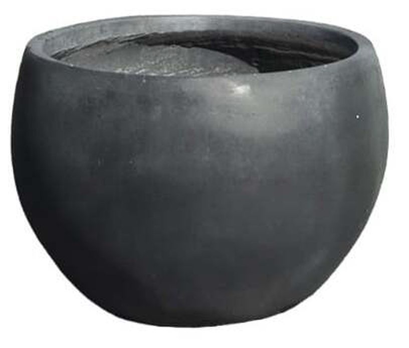Lillepott DM Grill Sphere M, tsement, 45 cm x 45 cm, must