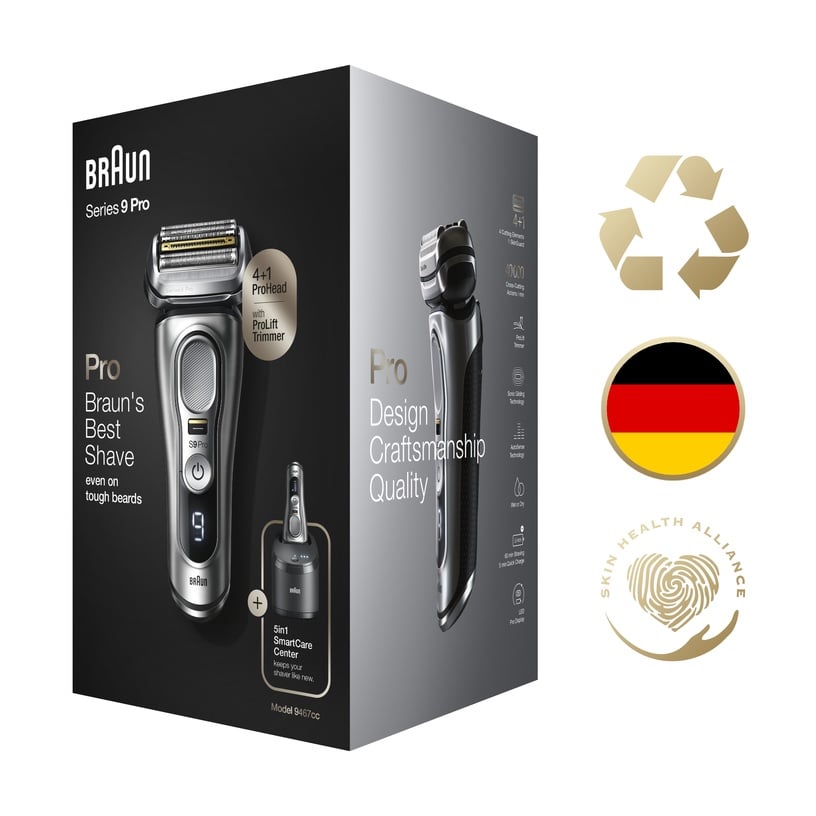 Bārdas skuveklis Braun Series 9 Pro 9467CC, li-ion, sudraba