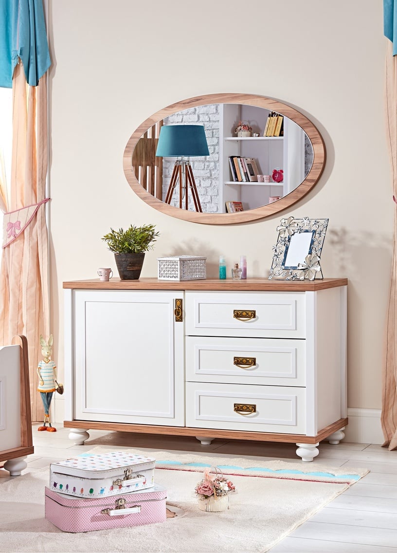 Комод Kalune Design Tiffany 1383, кремовый, 115 см x 49 см x 71 см