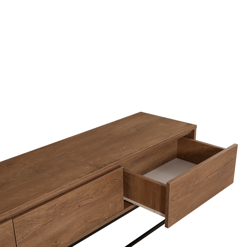 TV-laud Kalune Design Milo, must/pähklipuu, 180 cm x 40 cm x 50 cm