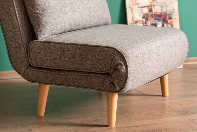 Dīvāns-gulta Hanah Home Folde Single 1-Seat, gaiši pelēka, 80 x 50 cm x 42 cm