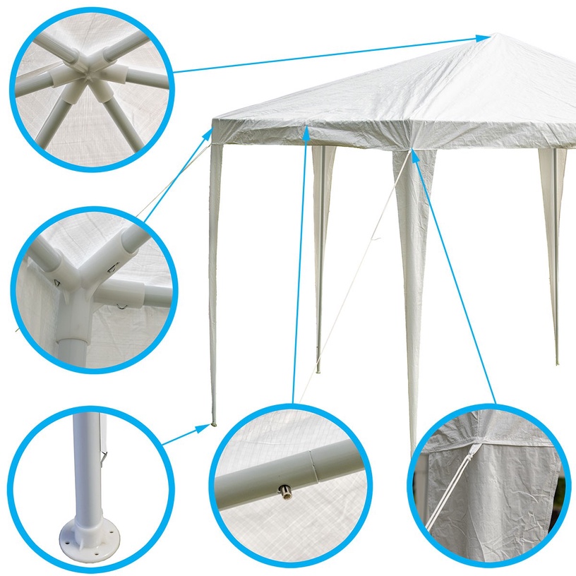 Varikatus GS250225, 378 x 360 cm, valge