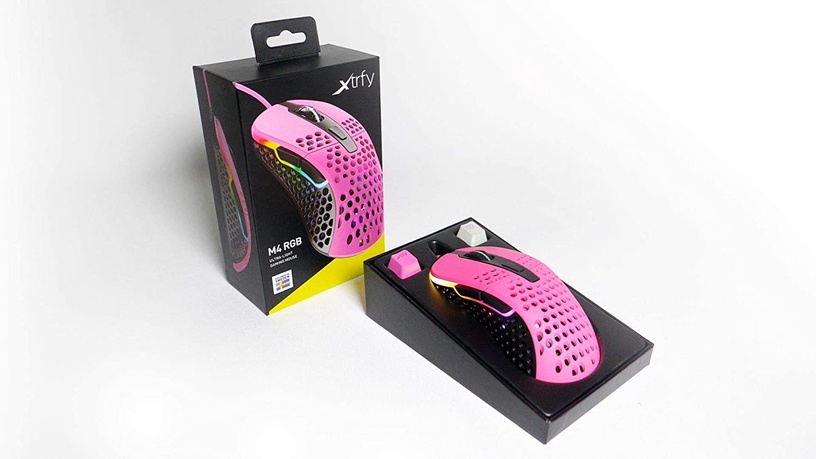 Игровая мышь Xtrfy M4 RGB, розовый