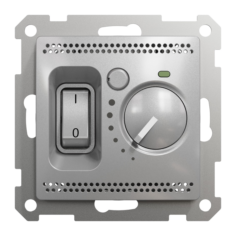 Термостат Schneider Sedna Design SDD113507, встраивается в стену, серебристый, 7.1 см, 5 - 50 °С