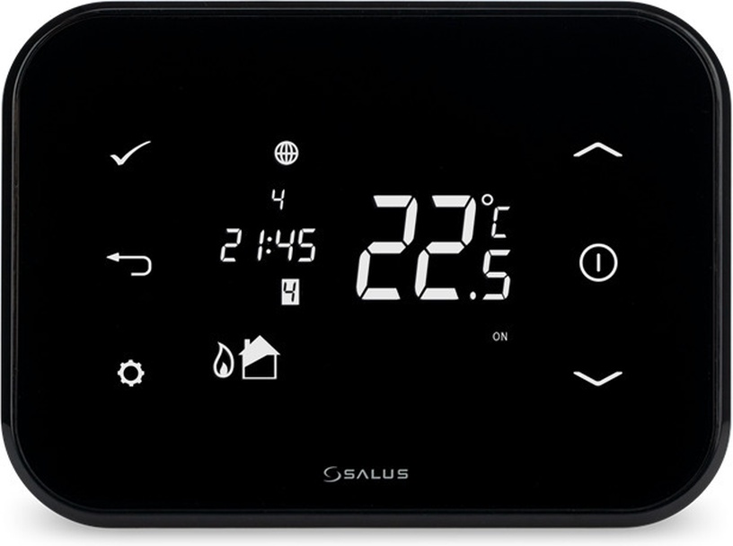 Termostats Salus Controls Internet Thermostat - Programmable iT500 + Wireless Temperature Sensor IT300, stiprināms pie sienas, melna, 9.1 cm, 5 - 35 °C