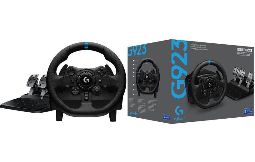 Игровой руль Logitech G923 PS4 / PC, черный