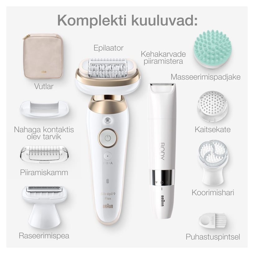 Epilaator Braun Silk•épil 9 Flex SkinSpa SES9-481, valge