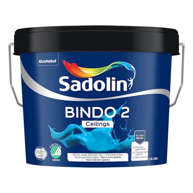Värv Sadolin Bindo 2, valge, 2.5 l