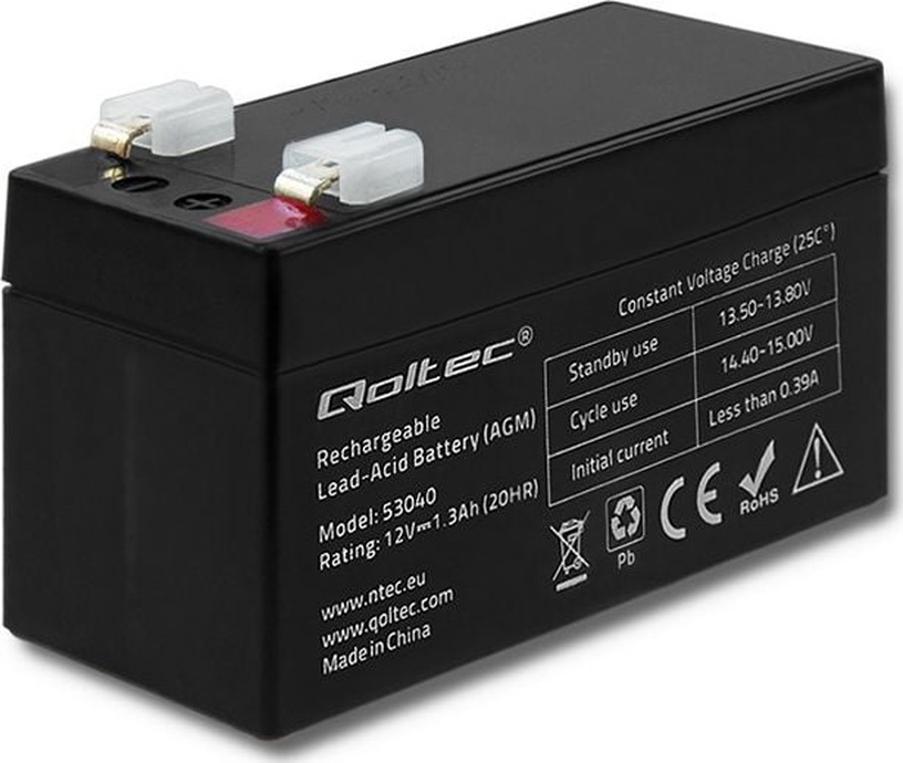 UPS akumulators Qoltec AGM 53040, 1.3 Ah