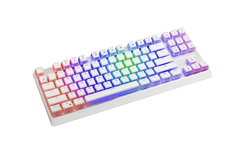 Клавиатура Modecom RGB Pudding Edition White Outemu Blue, EN, белый